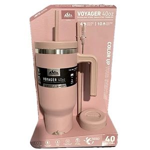 Voyager 40oz. Stainless Steel Insulated Tumbler Set in Peony